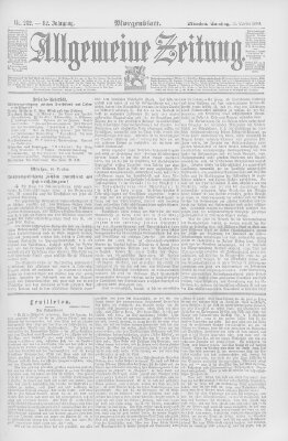 Allgemeine Zeitung Samstag 11. Oktober 1890