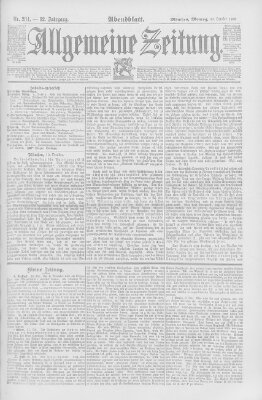 Allgemeine Zeitung Montag 13. Oktober 1890