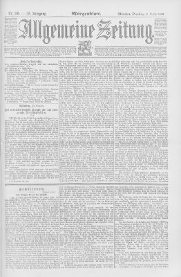 Allgemeine Zeitung Dienstag 21. Oktober 1890