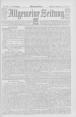 Allgemeine Zeitung Samstag 25. Oktober 1890