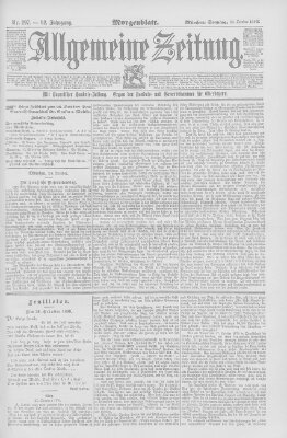 Allgemeine Zeitung Sonntag 26. Oktober 1890