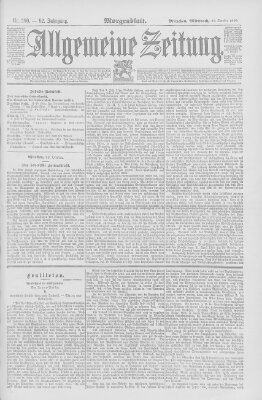 Allgemeine Zeitung Mittwoch 29. Oktober 1890