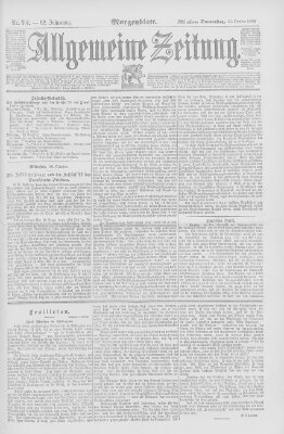 Allgemeine Zeitung Donnerstag 30. Oktober 1890