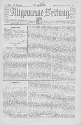 Allgemeine Zeitung Samstag 1. November 1890