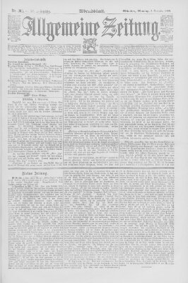 Allgemeine Zeitung Montag 3. November 1890