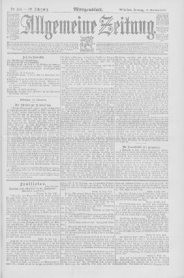 Allgemeine Zeitung Freitag 14. November 1890