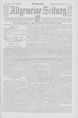 Allgemeine Zeitung Sonntag 16. November 1890