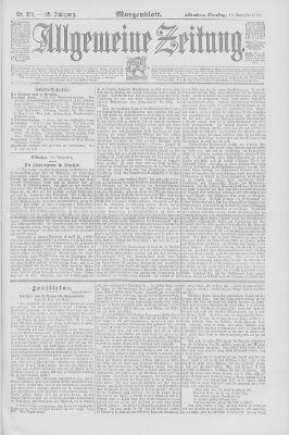 Allgemeine Zeitung Dienstag 18. November 1890