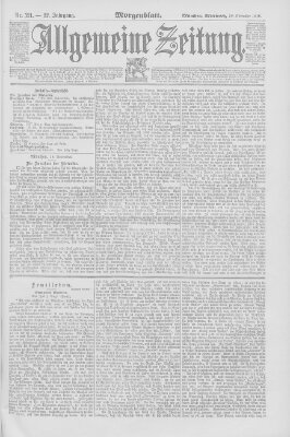 Allgemeine Zeitung Mittwoch 19. November 1890