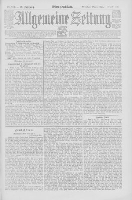 Allgemeine Zeitung Donnerstag 11. Dezember 1890