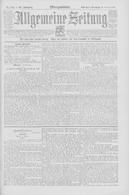 Allgemeine Zeitung Sonntag 14. Dezember 1890