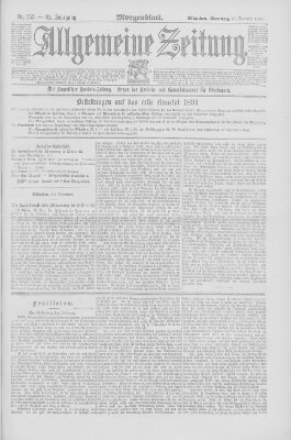 Allgemeine Zeitung Sonntag 21. Dezember 1890