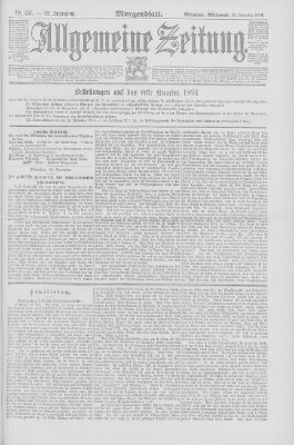 Allgemeine Zeitung Mittwoch 24. Dezember 1890