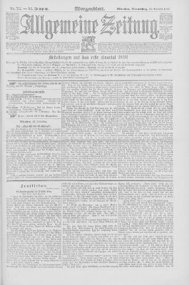 Allgemeine Zeitung Donnerstag 25. Dezember 1890