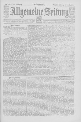 Allgemeine Zeitung Montag 29. Dezember 1890