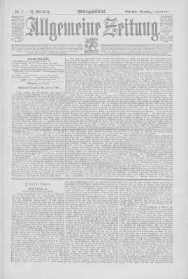 Allgemeine Zeitung Samstag 3. Januar 1891