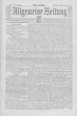 Allgemeine Zeitung Freitag 23. Januar 1891