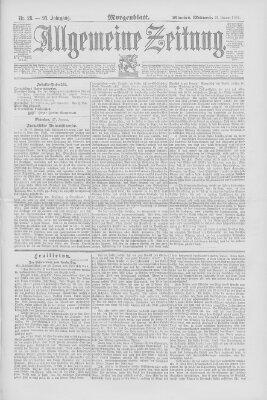 Allgemeine Zeitung Mittwoch 28. Januar 1891