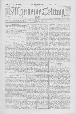 Allgemeine Zeitung Donnerstag 5. Februar 1891