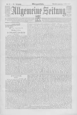 Allgemeine Zeitung Freitag 6. Februar 1891