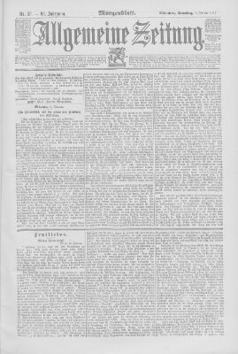 Allgemeine Zeitung Samstag 7. Februar 1891