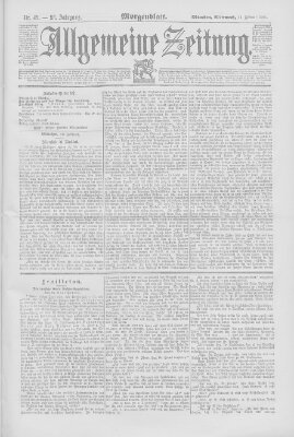 Allgemeine Zeitung Mittwoch 11. Februar 1891