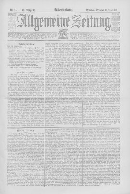 Allgemeine Zeitung Montag 16. Februar 1891