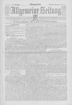 Allgemeine Zeitung Sonntag 8. März 1891