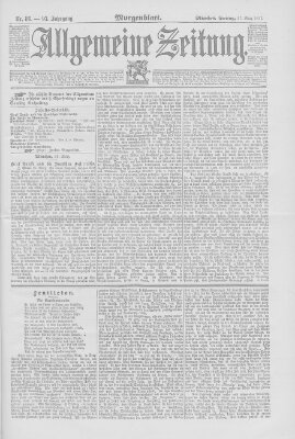 Allgemeine Zeitung Freitag 27. März 1891