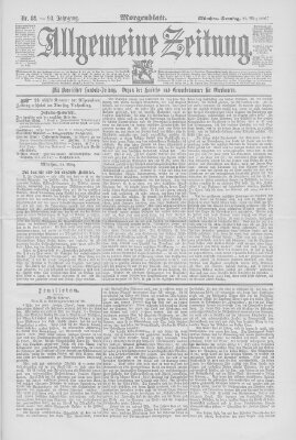 Allgemeine Zeitung Sonntag 29. März 1891