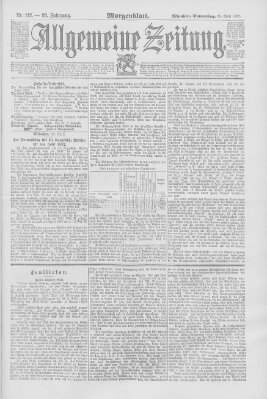 Allgemeine Zeitung Donnerstag 23. April 1891