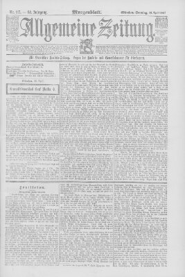 Allgemeine Zeitung Sonntag 26. April 1891