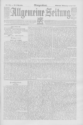 Allgemeine Zeitung Mittwoch 29. April 1891