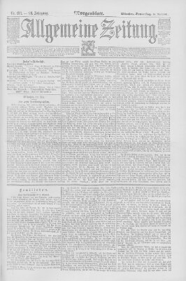 Allgemeine Zeitung Donnerstag 14. Mai 1891