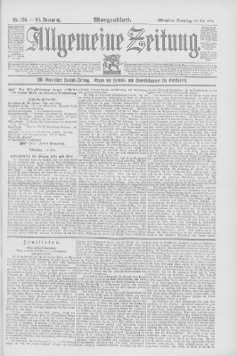 Allgemeine Zeitung Sonntag 17. Mai 1891