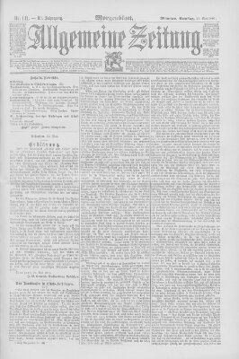 Allgemeine Zeitung Samstag 23. Mai 1891