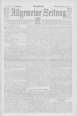 Allgemeine Zeitung Freitag 29. Mai 1891