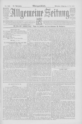 Allgemeine Zeitung Sonntag 31. Mai 1891