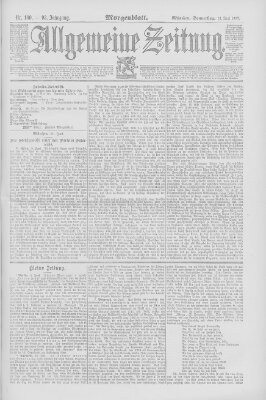 Allgemeine Zeitung Donnerstag 11. Juni 1891