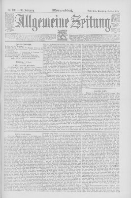 Allgemeine Zeitung Samstag 20. Juni 1891