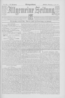 Allgemeine Zeitung Sonntag 21. Juni 1891