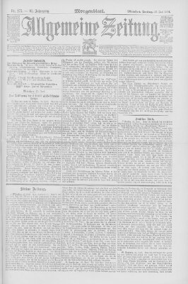 Allgemeine Zeitung Freitag 26. Juni 1891