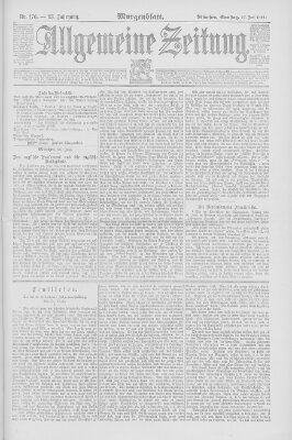 Allgemeine Zeitung Samstag 27. Juni 1891