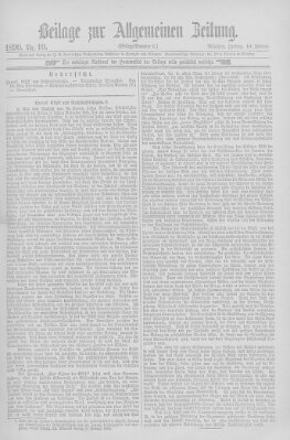 Allgemeine Zeitung Freitag 10. Januar 1890