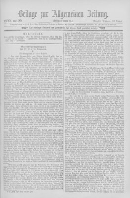 Allgemeine Zeitung Mittwoch 29. Januar 1890