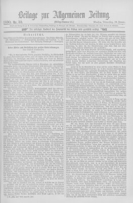 Allgemeine Zeitung Donnerstag 30. Januar 1890