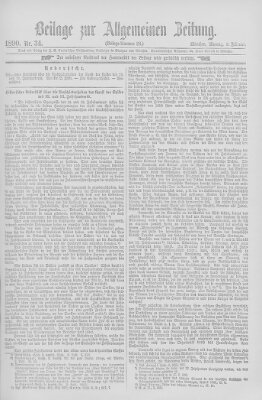 Allgemeine Zeitung Montag 3. Februar 1890