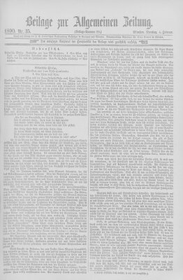 Allgemeine Zeitung Dienstag 4. Februar 1890