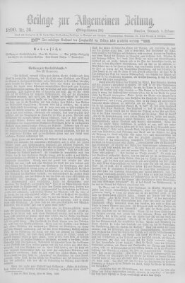 Allgemeine Zeitung Mittwoch 5. Februar 1890