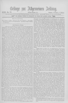 Allgemeine Zeitung Donnerstag 6. Februar 1890